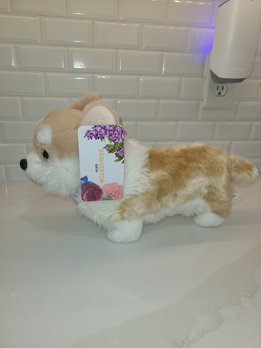 Bridgeton Tan & White Plush Corgi Dog Toy